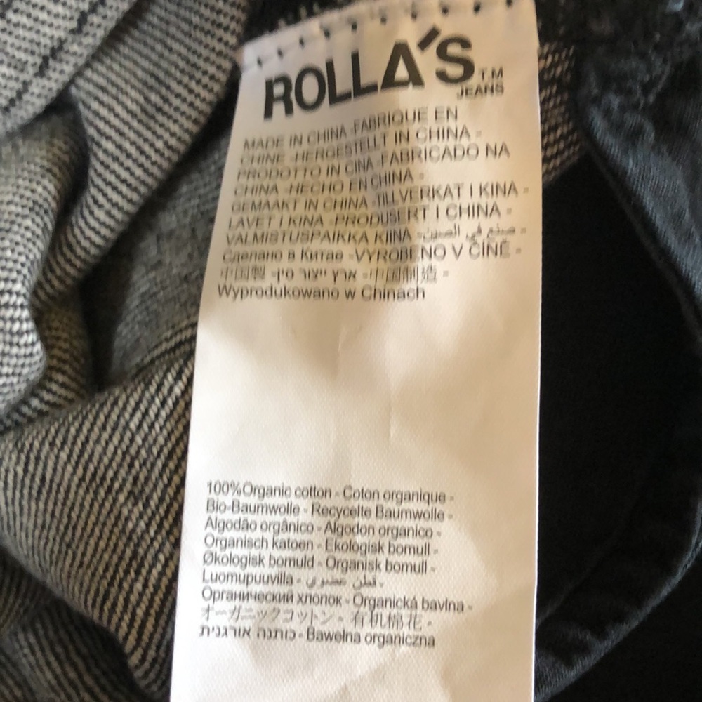 Rolla’s Stinger Skinny jeans size 32w 32 Length Men’s Asphalt New! - Picture 13 of 14